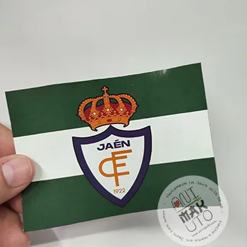 pegatina escudo real Jaén bandera de Andalucía stickers afición club futbol andaluces Andalucía pegatinas de clubes de futbol personalizados