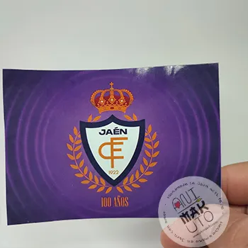 pegatina escudo centenario real Jaén 1922 stickers futbol colección fantasía no oficial regalo aficionado pegatas de clubes de futbol nuevo escudo